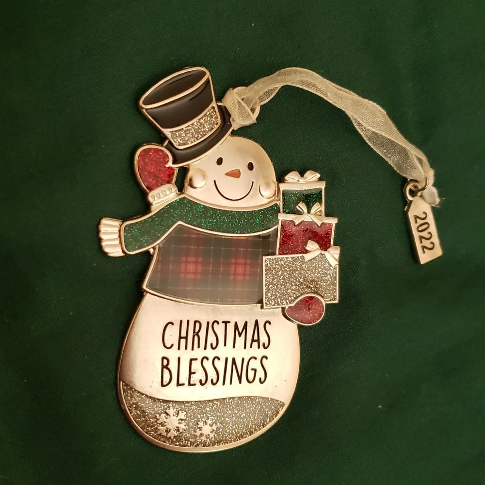 Christmas Blessings Snowman Ornament